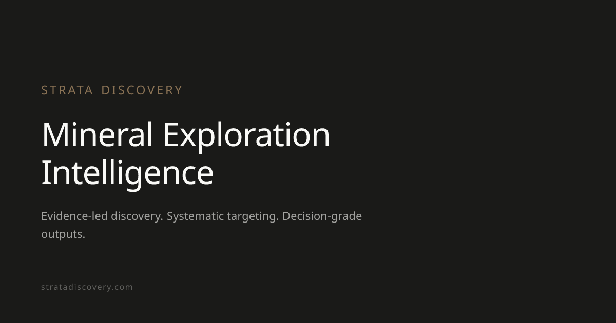 Strata Discovery — Mineral Exploration Intelligence